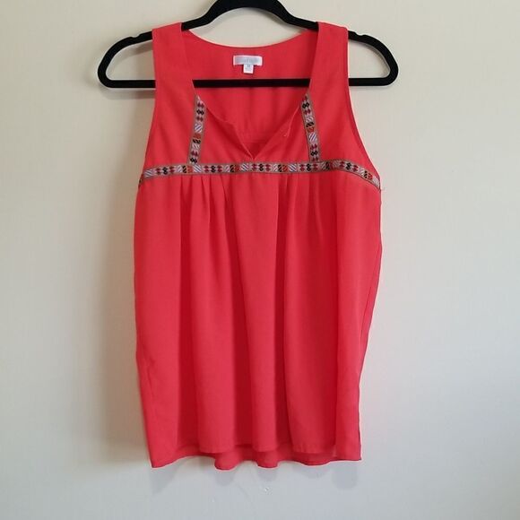 Charming Charlie Orange Top Sz M - Picture 1 of 7